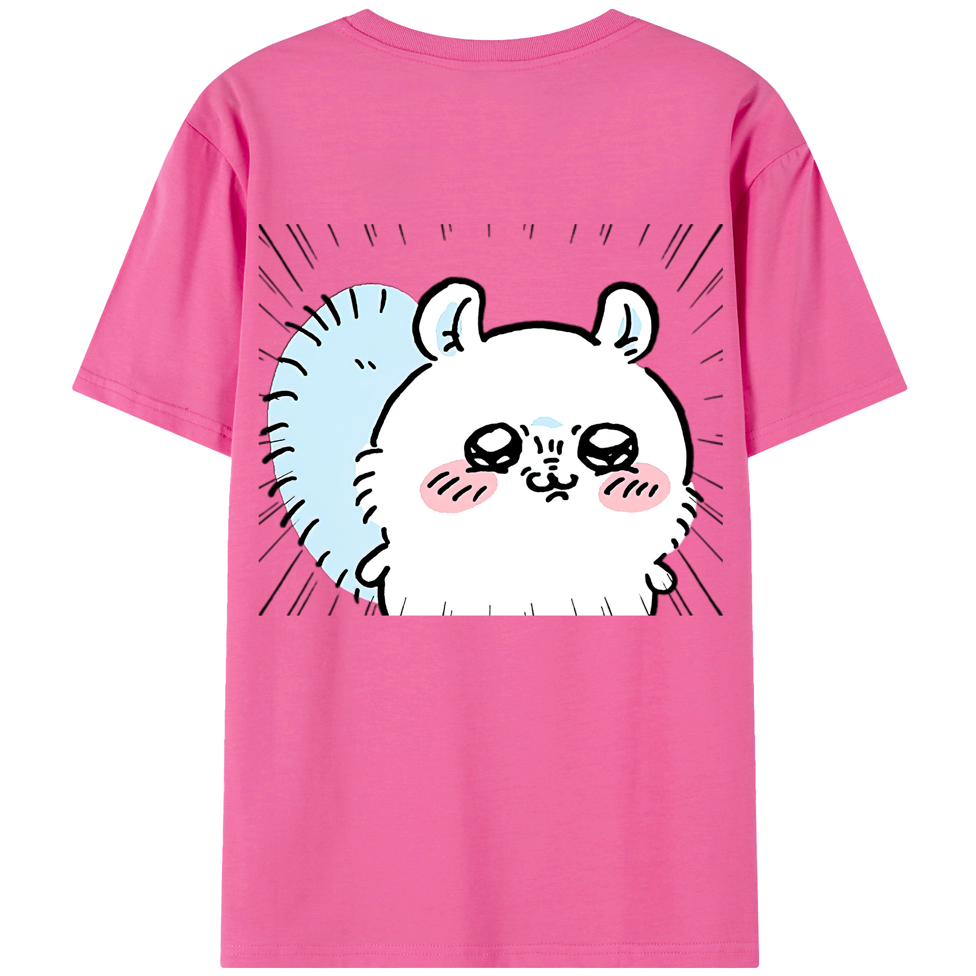 （画像用） ちいかわ モモンガ Chii-kawa Momonga レディース半袖Tシャツ(バックプリント)